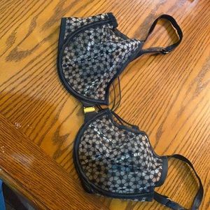 Victoria’s Secret 36DD mesh Black unlined Demi Bra